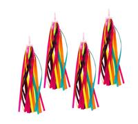 Alipis 2 Paires Bandes de Guidon pour Scooter Garçon Fille Décorations Colorées Satin Polyester Tassels Doux et Résistants Accessoires Festifs pour Garçons et Filles Faciles à Installer