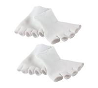 Alipis 2 paires Chaussettes Gel Hydratantes Spa pour Femmes Manchons Semi-ouverts Séparateurs Orteils Confortables et Respirants pour Soins Domicile