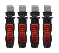 Alipis 2 Paires Repose de Universels Accessoires de Pédale Arrière Rouge pour Confort Stabilité à Installer Compatible Plupart des Marques de