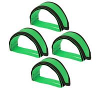 Alipis 2 Paires Sangles Pédale Vélo Antidérapantes Nylon pour Fixie et VTT Maintien Ferme sans Boucle Protection Confortable du Pied Vertes