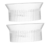 Alipis 2 Pièces Anneaux de Dosage Plastique pour Cafetières à Valve Simple et Double Accessoires Précis Anti-vol de Poudre pour Café Lot de Tasses Transparent