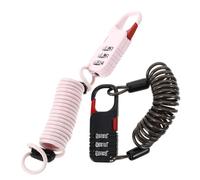 Alipis 2 pièces Antivol Câble à Combinaison Chiffres pour Moto et Vélo Câble Acier Robuste Anti-vol pour Scooter Rose et Noir