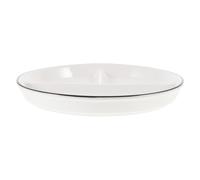 Alipis 2 pièces Assiettes Céramiques Divisées Compartiments pour Régime Lot de Plates Adaptées Micro Ondes et Lave Design Simple et Fonctionnel pour Portions Contrôlées