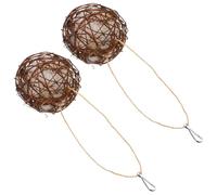 Alipis 2 Pièces Balles à Mâcher pour Perroquet, Coton et Bois, pour Cage | Design Suspendu, Sûr à Mordiller, pour Volière, Managers D’aviary et Perruches