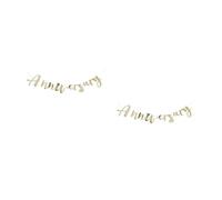 Alipis 2 Pièces Bannière de Décoration Anniversaire Happy Anniversary Suspendue pour Célébrations de Mariage Événements Spéciaux