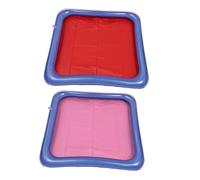 Alipis 2 Pièces Barre De Glace Gonflable Refroidisseur De Boisson Gonflable Porte-Boisson Gonflable Buffet Refroidisseur Plateau Carré Seau À Glace Gonflable Plateau De Support De Glace