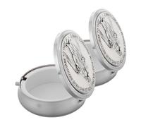 Alipis 2 pièces Boîte à Bijoux Catholique Compacte Étui Mini Alliage de Zinc pour Chapelet et Souvenirs de Première Communion Porte-chapelet Rétro Pratique pour Voyage et Prière