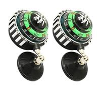 Alipis 2 Pièces Boussole Voiture Ventouse - Boule de Navigation Précise pour Tableau de Bord, Bateau ou Camping-Car, Accessoire Décoratif et Cadeau pour Conducteur, Voyage et Extérieur