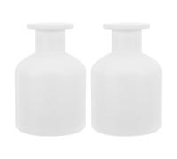 Alipis 2 Pièces Bouteille Diffuseur Parfum Vide en Verre, Cylindre Blanc | Rechargeable et Réutilisable, Diffusion Homogène, pour Salon et Chambre, Entretien Facile