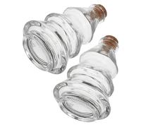 Alipis 2 Pièces Bouteilles Verre Miniatures Forme Sapin de Noël Bocaux Potion Sorcellerie avec Bouchons Liège Récipients pour Messages de Vœux DIY Décorations Fête Prénatale et Shower
