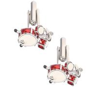 Alipis 2 Pièces Boutons de Manchette Motif Batterie, Style Délicat | Mariage et Partenariats, Finition Soignée, Robustes, Légers, Rehaussent Veste ou Chemise, Présent Mixte