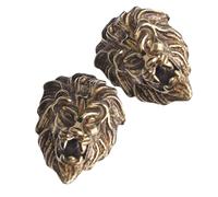 Alipis 2 pièces Boutons Tête Lion Laiton Antique Fermoirs Décoratifs pour Vêtements et Sacs Accessoires DIY Pratiques et Durables