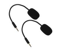 Alipis 2 Pièces Casque Gaming Micro, Micro Casque à Perche Détachable, Arceau Réglable, Réglage du Volume, Capuchon en Éponge, pour Ordinateur et Écouteurs, Jeu et Chant, Noir