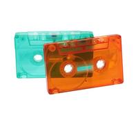 Alipis 2 Pièces Cassette Vide Rétro Transparent Vert Rouge Boîtes Rigides pour Protection Décoration Musicale et Enregistrement