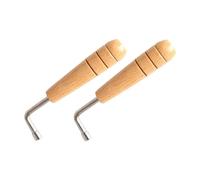 Alipis 2 pièces Clé Accordage Lyre Harpe Outil Réglage Tonalité avec Poignée Ergonomique Accessoire Professionnel pour Instruments à Cordes