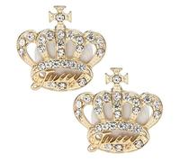 Alipis 2 Pièces Clip Désodorisant Voiture Strass Doré Diffuseur Élégant pour Tableau de Bord Parfum Intérieur Auto Facile à Installer Décoration Féminine Festive