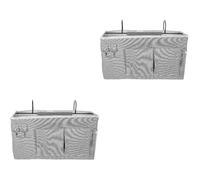 Alipis 2 Pièces De Rangement De Chevet Salle Couette Organisateur De Porte Suspendu Unité Organisateur De Table De Chevet Pantalons Cintres Gain De Place Couchette Espace Grey Le Fer