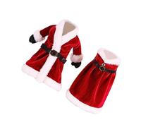 Alipis 2 Pièces Décoration de Bouteille de vin de Noël refroidisseurs ouvre-Bouteille de vin électrique Chauffe-biberon Couverture de créative Robe Costume Velours