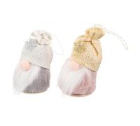 Alipis 2 pièces Décoration de Noël Chic sans Visage Ornements Faceless Plaything pour Intérieur Accessoires Festifs pour Arbre et Fête