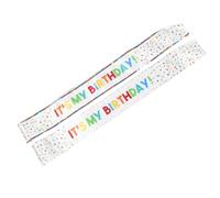 Alipis 2 Pièces Écharpes D'anniversaire en Satin Paillettes et Style Classique, 80-82 Cm, Accessoires de Fête pour Femme et Fille, Décoration D'anniversaire Élégante et Festive