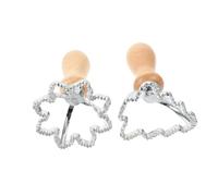 Alipis 2 pièces Emporte Noël Alliage de Zinc pour Biscuits et Raviolis Motifs Flocon Sapin Multi pour Pâtisserie et DIY