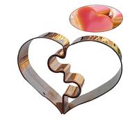 Alipis 2 Pièces Emporte-pièces De Noël Emporte-pièce Coeur Formes De Biscuits Outil De Façonnage De Gâteau Casse-tête Coeur Moule à Fromage Dessert Crêpe Manquer Moule à Biscuits Couronne