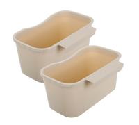 Alipis 2 Pièces Étagère De Chevet Poubelle En Plastique Avec Anse Bac En Plastique Panier Violet Panier Festonné Panier En Fil Noir Coffre à Jouets Pour Les Tout-petits Coffee Pp
