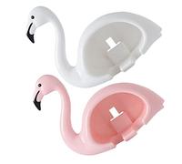 Alipis 2 Pièces Étagère Flamant Rose Support De Presse-Dentifrice Porte-Brosse à Dents Miroir Distributeur De Dentifrice Électrique Chargeur Porte-Dentifrice Abdos Mur D'aspiration Homme