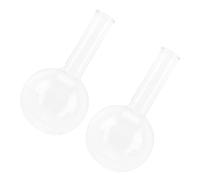 Alipis 2 pièces Flacon de Laboratoire Verre à Fond Rond Lot de Col Étroit Résistant Haute Température pour Expériences Scolaires et Scientifiques