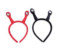 Alipis 2 pièces Lot de Serre-têtes Antennes Escargot Légers et Élégants pour Femmes et Filles Accessoires Cheveux Festifs pour Cosplay Fêtes et Photobooth Rouge et Noir