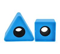 Alipis 2 Pièces Mic Logo Station Set Portable Square And Triangular Microphone Flags For Interviews Meetings Conferences Professional Mic Logo Cube And Flag Holder