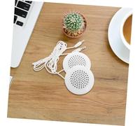 Alipis 2 pièces Mini Enceinte Portable avec Prise Jack Haute Fidélité Légère et Douce pour Voyage et Oreiller de Sommeil Lot de Blanc