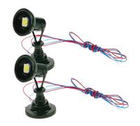 Alipis 2 pièces Mini Signal Lamp Set for Table Decoration Simulation Spotlight Model for Railroad Scene Compact and Railroad Ornament Accessories