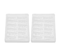 Alipis 2 Pièces Moule à Ongles en Silicone pour Ongles Longs Design Crème et Dentelle Moules Transparents pour Décoration Nail DIY Facile à Démouler Lot