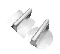 Alipis 2 Pièces Moule à Viande Pour Hamburger Accessoires Pour Plancha Broyeur De Hamburgers Fabricant De Galettes De Burger De Cuisine Presse Machine à Acier Inoxydable 430 Ménage