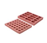 Alipis 2 pièces Moule Silicone Mini Briques Rouges Réutilisable pour Maquettes Modèles Architecturaux et Décorations de Jardin