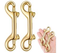 Alipis 2 pièces Mousquetons Doubles Laiton Massif Fermoirs Sécurisés Pivotants pour Sangles Sacs et Lot de Clips Robustes pour Accessoires de Maroquinerie