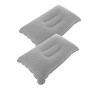 Alipis 2 pièces Oreiller Gonflable Camping Grand Format Épais et Portable Coussin de Voyage Pliable pour Randonnée Support Lombaire Confortable Lot de Gris