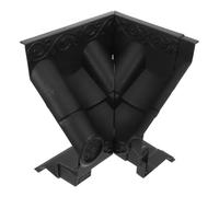 Alipis 2 Pièces Ornement D'avant-toit Chinois Rétro en Abs, Angles et | Décoration D'angle pour Corridors et Gazebos, Noir, Usage Extérieur, Pièces Trois-en