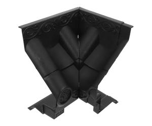 Alipis 2 Pièces Ornement D'avant-toit Chinois Rétro en Abs, Angles et | Décoration D'angle pour Corridors et Gazebos, Noir, Usage Extérieur, Pièces Trois-en