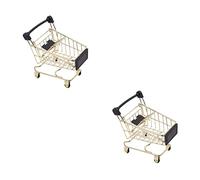 Alipis 2 Pièces Panier De Rangement Pour Chariot Panier Jouet Petits Mini Chariot De Courses Décor De Bureau Chariot De Supermarché Épicerie Ouvrages D'art Un Camion Enfant Le Fer