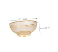 Alipis 2 Pièces Passoire Ronde Inox Fine Maille pour Filtrage Soja Huile et Riz Multifonction pour Cuisine et Drainage Légumes