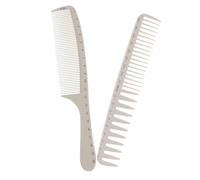 Alipis 2 pièces Peignes de Coupe de Cheveux Professionnels avec Règle Set de Peignes de Coiffure Ergonomiques en Acier Résistant Dents Mixtes pour Salon et Usage Personnel Portable et