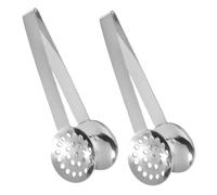 Alipis 2 Pièces Petites Pinces De Cuisine Acier Inoxydable Pinces à Sucre Et Glaçons Antidérapantes Pour Sachets De Thé Pour Buffets Et Fêtes