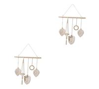 Alipis 2 Pièces Pince à cheveux en corde decorations noel décorations noel bracelet bandes à cheveux cintres pince cheveux porte-arc en macramé organisateur pour arc de cheveux Bois Beige