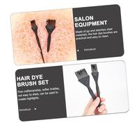 Alipis 2 pièces Pinceau Coloration Cheveux Professionnel Brosse Teinture Ergonomique pour Salon et Usage Domestique Compatible Gel Mousse Kit Décoloration et Surbrillance