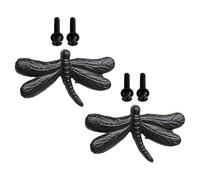 Alipis 2 Pièces Poignées Meuble Libellule Fer Vintage Boutons Tiroir Rétro Ornés Poignée Meuble Rustique pour Armoire Commode Placard avec Vis Style Rétro Décoratif