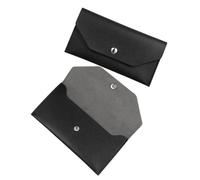 Alipis 2 pièces Portefeuille Enveloppe Budget Réutilisable Simili Cuir Pochette Mince pour Gestion de Trésorerie Lot de Organisateur de Reçus et Style Rétro Élégant