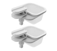 Alipis 2 Pièces Poubelle de Bureau Rotative Mini Corbeille à Déchets à Clipser Sous Table Récipient Compact pour Bureau Design Moderne Blanc et Gris