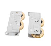 Alipis 2 Pièces Poulie de Porte Coulissante Acier Inoxydable Type avec Roues Cuivre Lot de Remplacement pour Fenêtres et Glissantes Installation Facile et Silencieuse Capacité de Charge